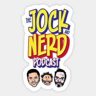 Jock and Nerd Podcast Logo Vertical Sticker